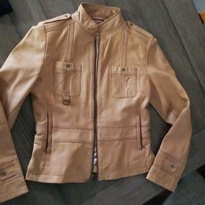 Wilsons Tan weathered leather jacket i